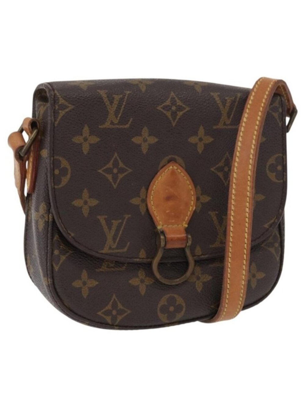 Authentic LOUIS VUITTON Monogram Saint Cloud PM Shoulder Bag M51244 LV